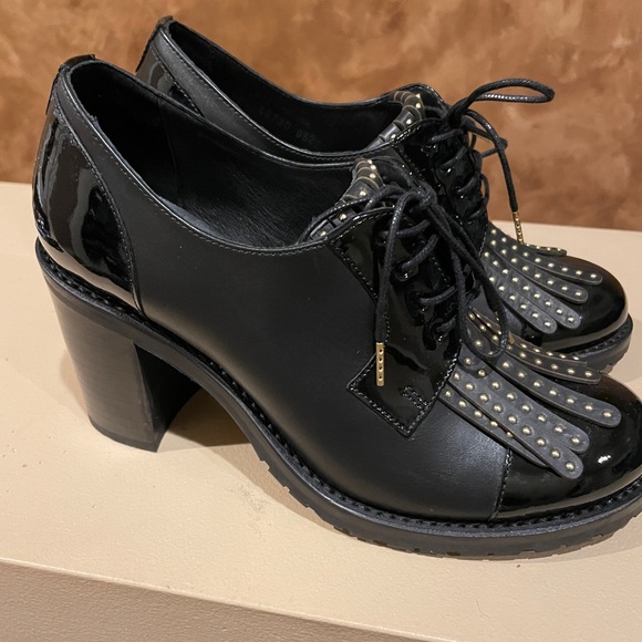 WORN ONCE: Office of Angela Scott, lug, sole, heeled, loafers - Picture 3 of 3